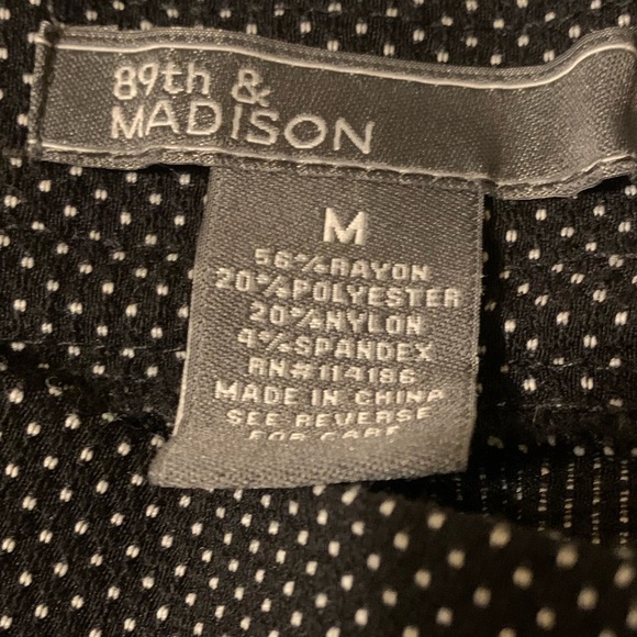 89TH & MADISON Polka Dot Pants w/ Pearls - Picture 2 of 5